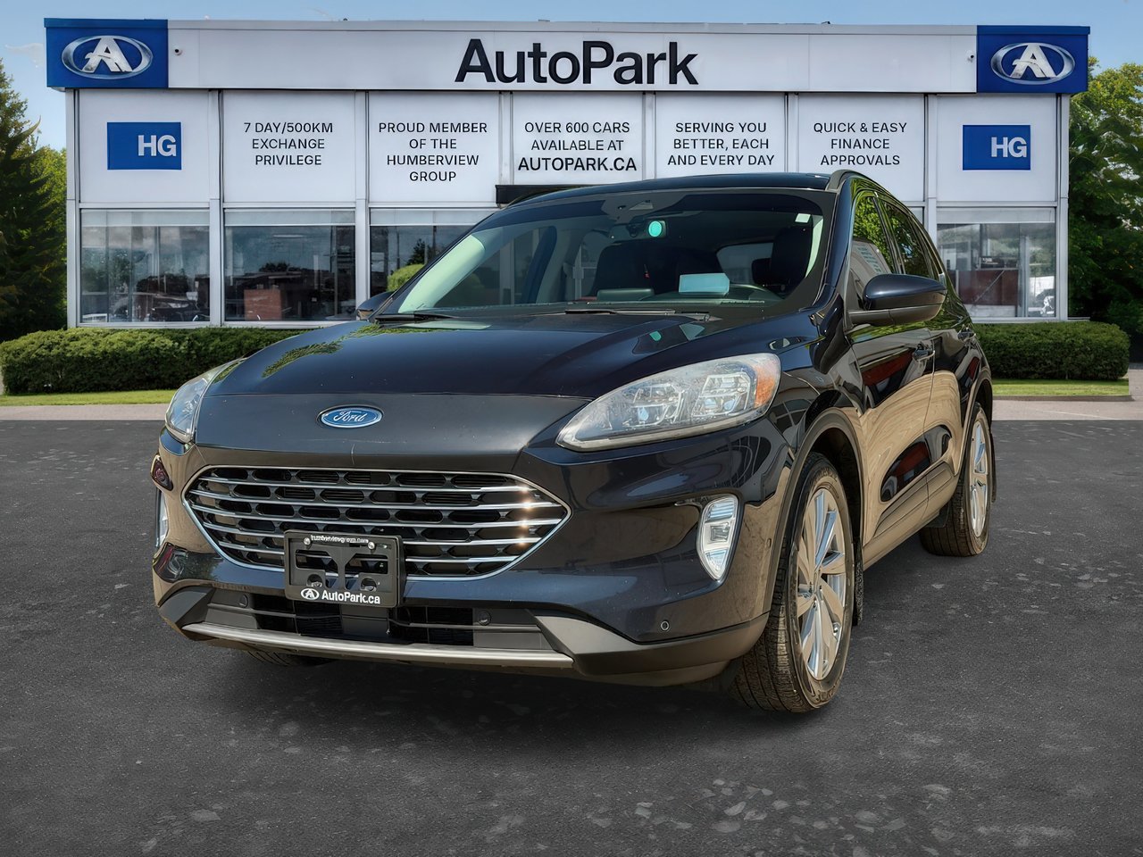 Blue Metallic 2021 Ford Escape Hybrid Titanium AWD SUV / Crossover All-Wheel Drive Continuously Variable Transmission