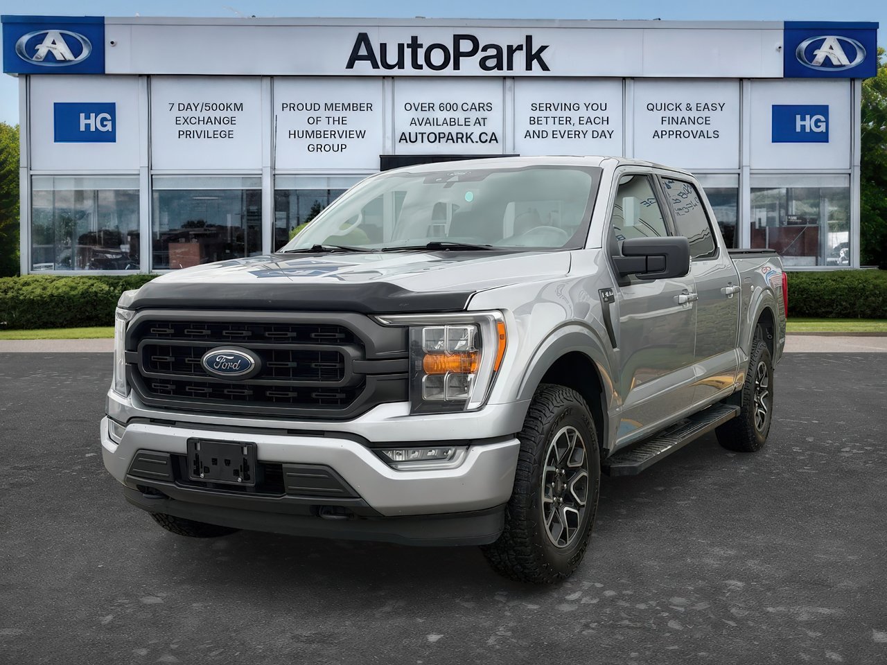 Iconic Silver Metallic 2022 Ford F-150 Pickup Truck Four-Wheel Drive Automatic
