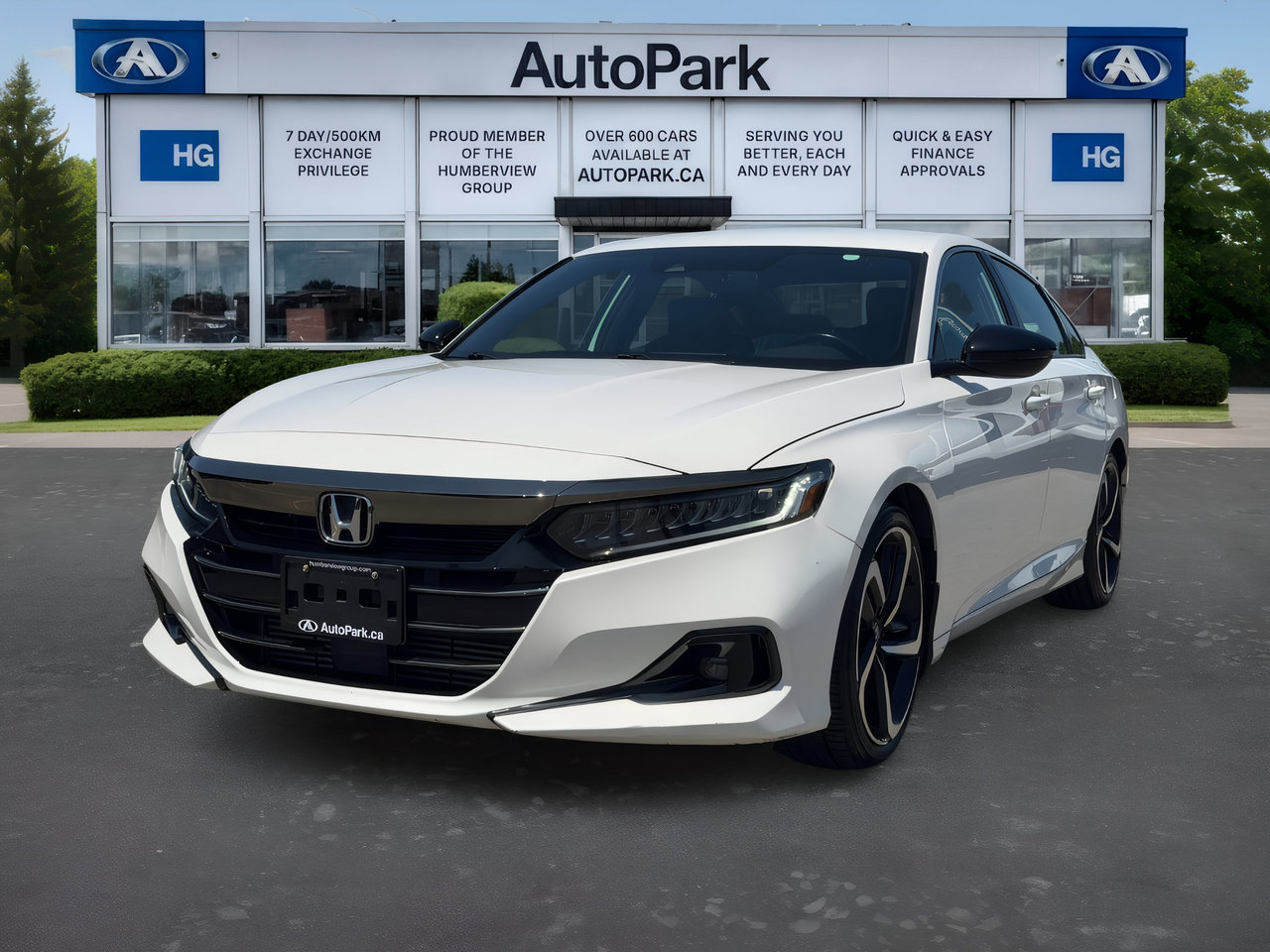 White 2021 Honda Accord Sedan Continuously Variable Transmission