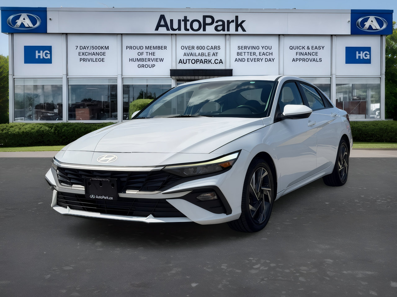 White 2025 Hyundai Elantra Sedan Continuously Variable Transmission