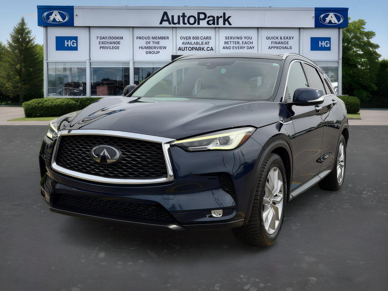 Blue 2019 INFINITI QX50 SUV / Crossover All-Wheel Drive Continuously Variable Transmission