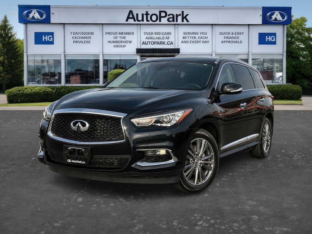 Black 2019 INFINITI QX60 Luxe AWD SUV / Crossover All-Wheel Drive Continuously Variable Transmission