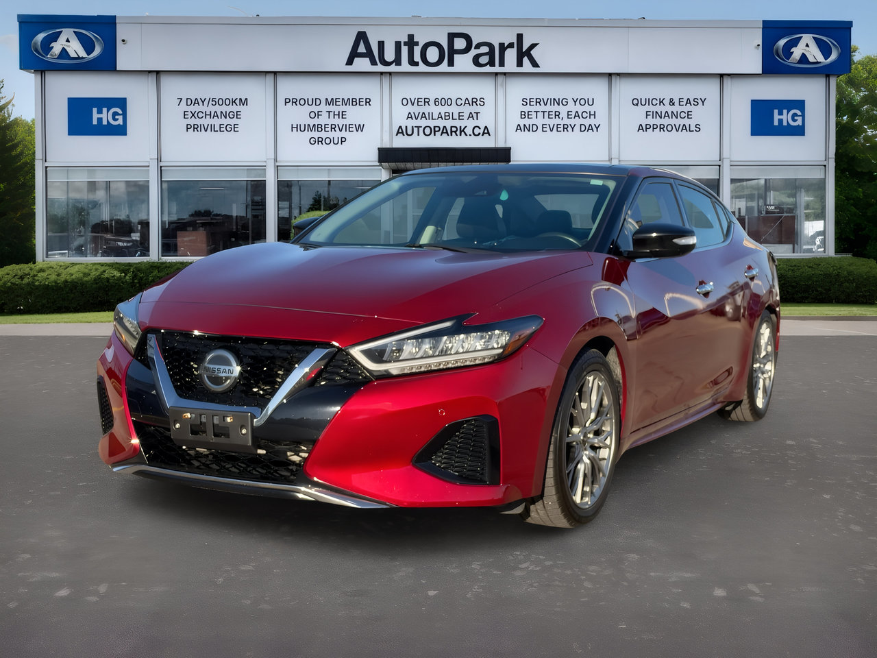 Red 2022 Nissan Maxima Sedan Continuously Variable Transmission
