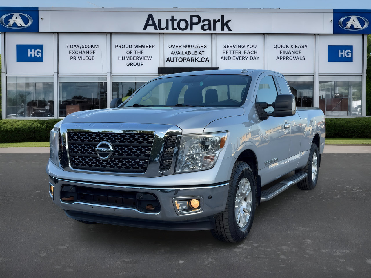 Silver 2018 Nissan Titan Pickup Truck Four-Wheel Drive Automatic