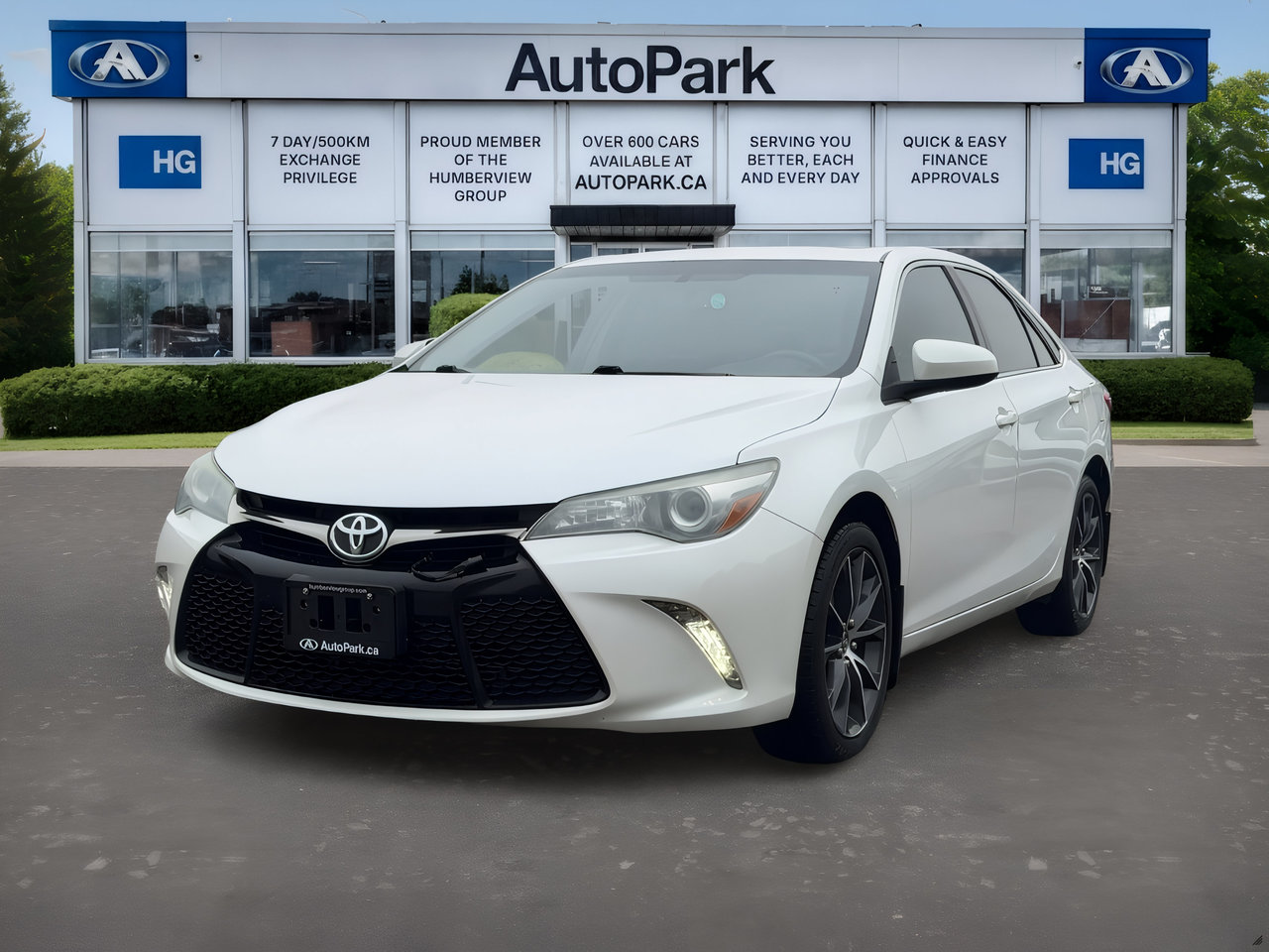 White 2016 Toyota Camry Sedan Front-Wheel Drive Automatic