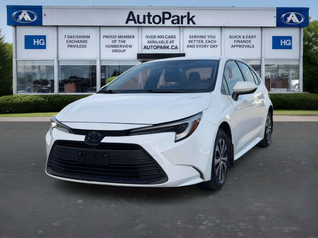 White 2023 Toyota Corolla Hybrid Sedan Front-Wheel Drive Continuously Variable Transmission