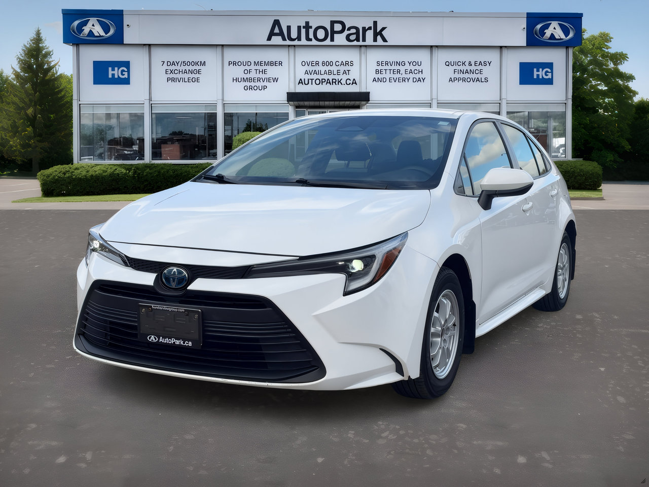 White 2023 Toyota Corolla Hybrid Sedan Front-Wheel Drive Continuously Variable Transmission