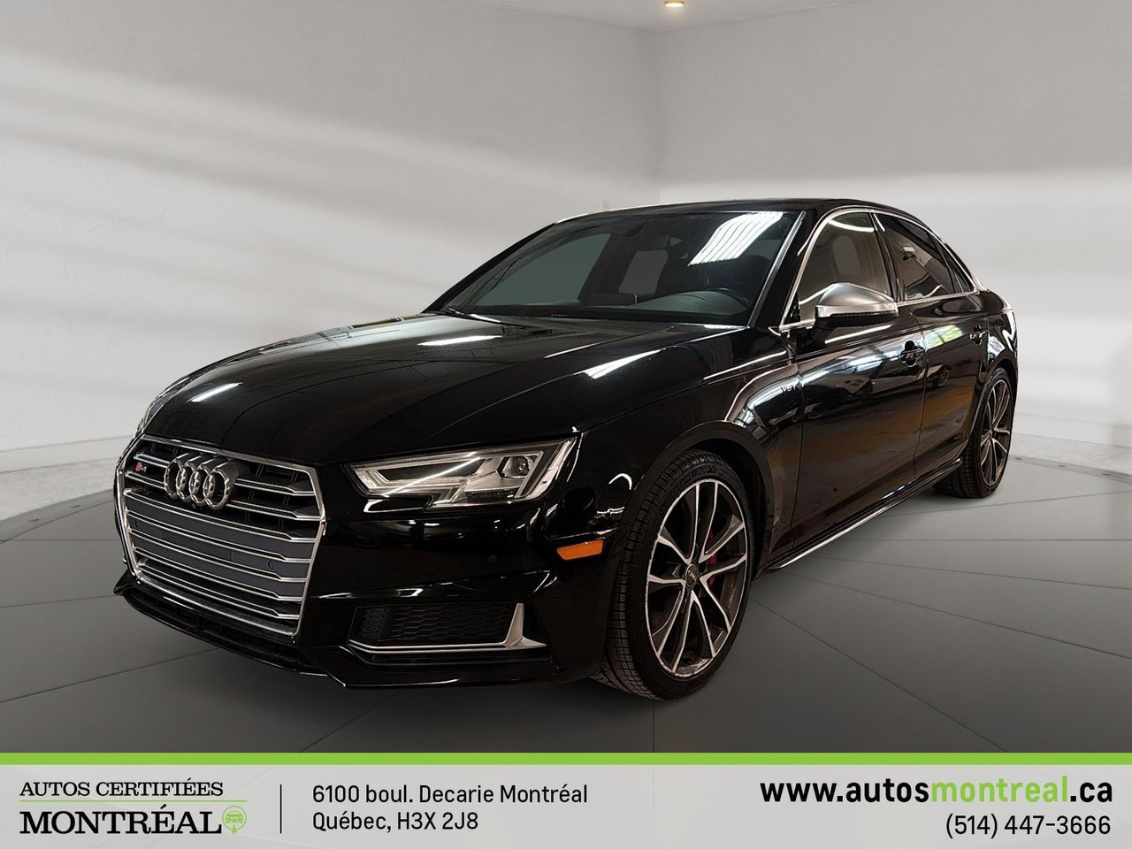 Black 2018 Audi S4 3.0 TFSI quattro Technik Sedan AWD Sedan Automatic
