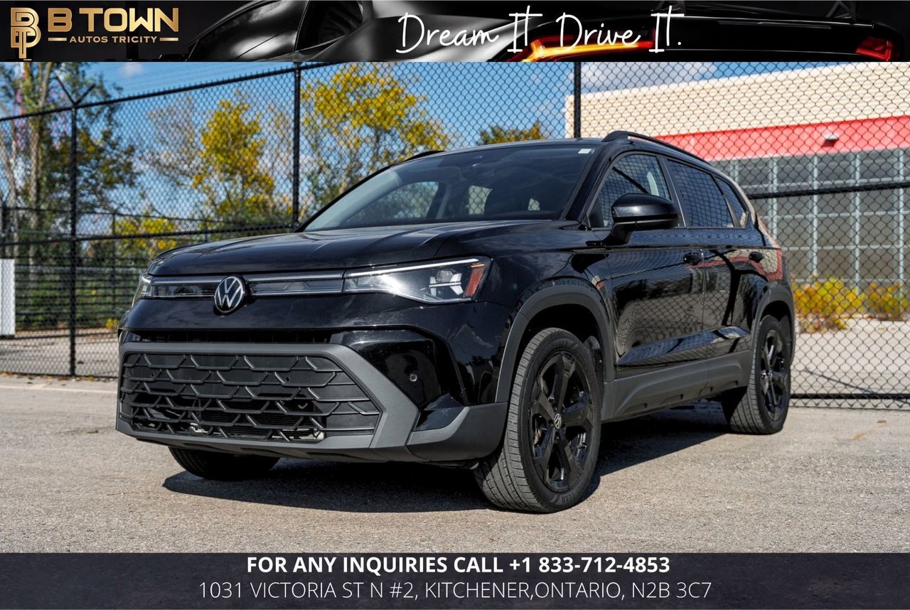 Deep Black Pearl 2025 Volkswagen Taos SUV / Crossover Automatic