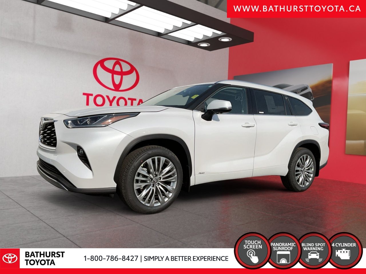 White (Wind Chill Pearl) 2026 Toyota Highlander Hybrid Platinum AWD SUV / Crossover All-Wheel Drive Automatic