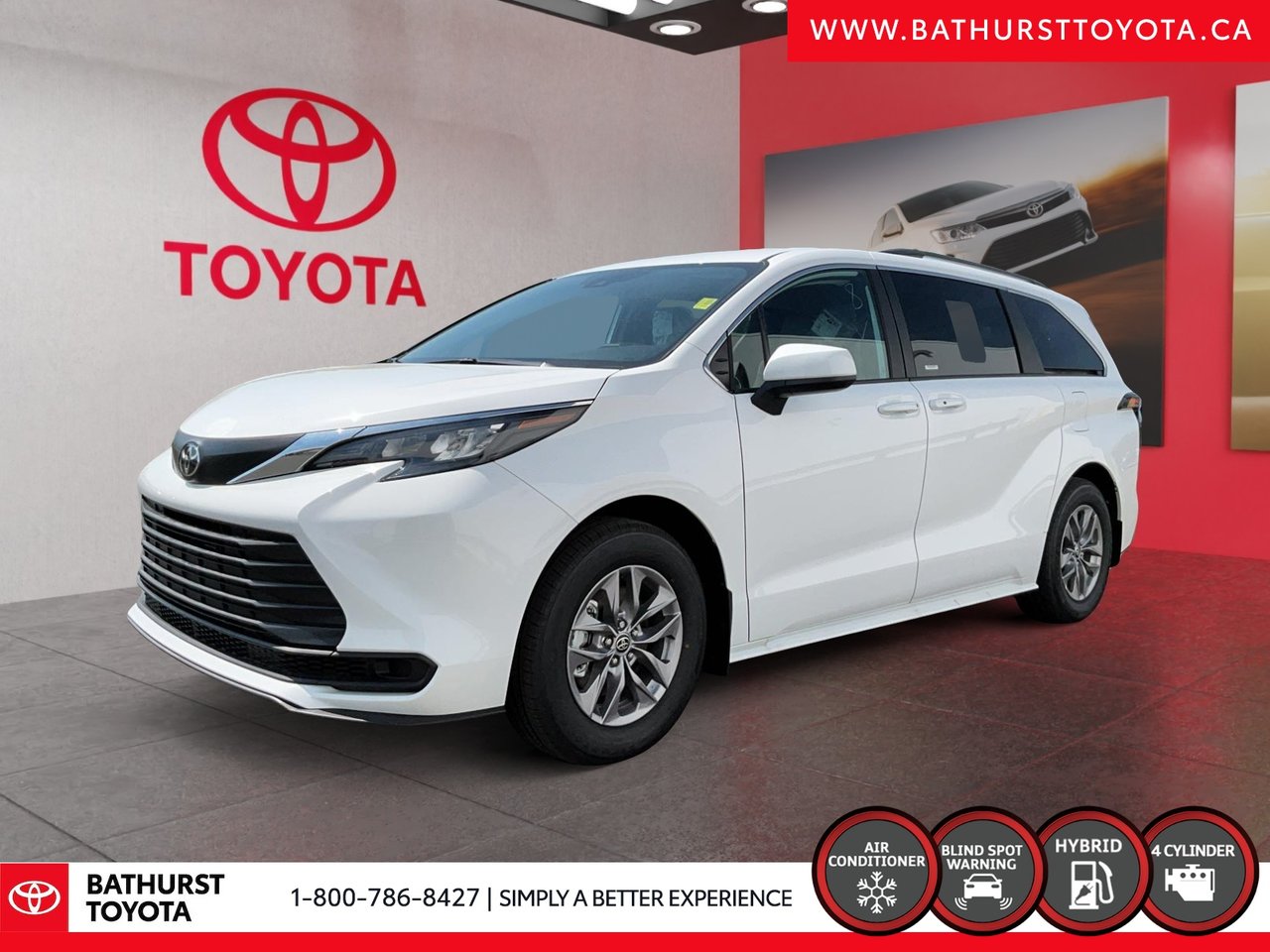 White 2026 Toyota Sienna LE 8-Passenger AWD Minivan All-Wheel Drive Automatic