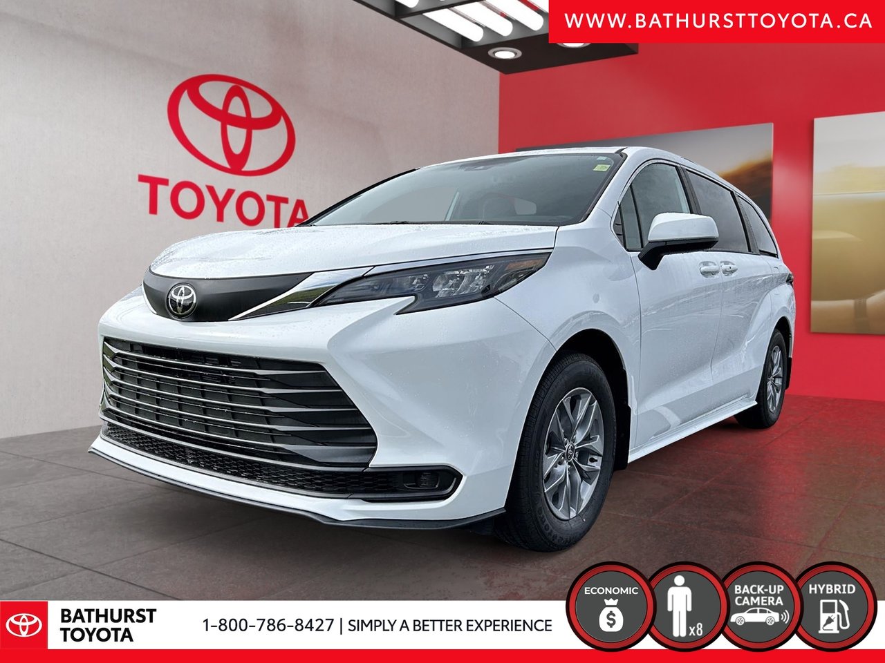White 2026 Toyota Sienna Minivan Front-Wheel Drive Automatic