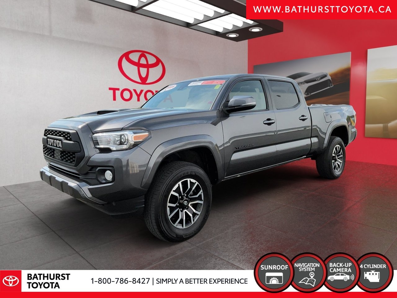 Gray (MAGNETIC GREY METALLIC) 2023 Toyota Tacoma Base V6 Double Cab LB 4WD Pickup Truck Automatic