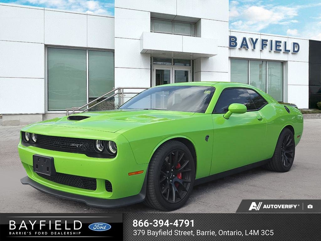 Green (Sublime Pearl) 2015 Dodge Challenger SRT Hellcat RWD Coupe Rear-Wheel Drive