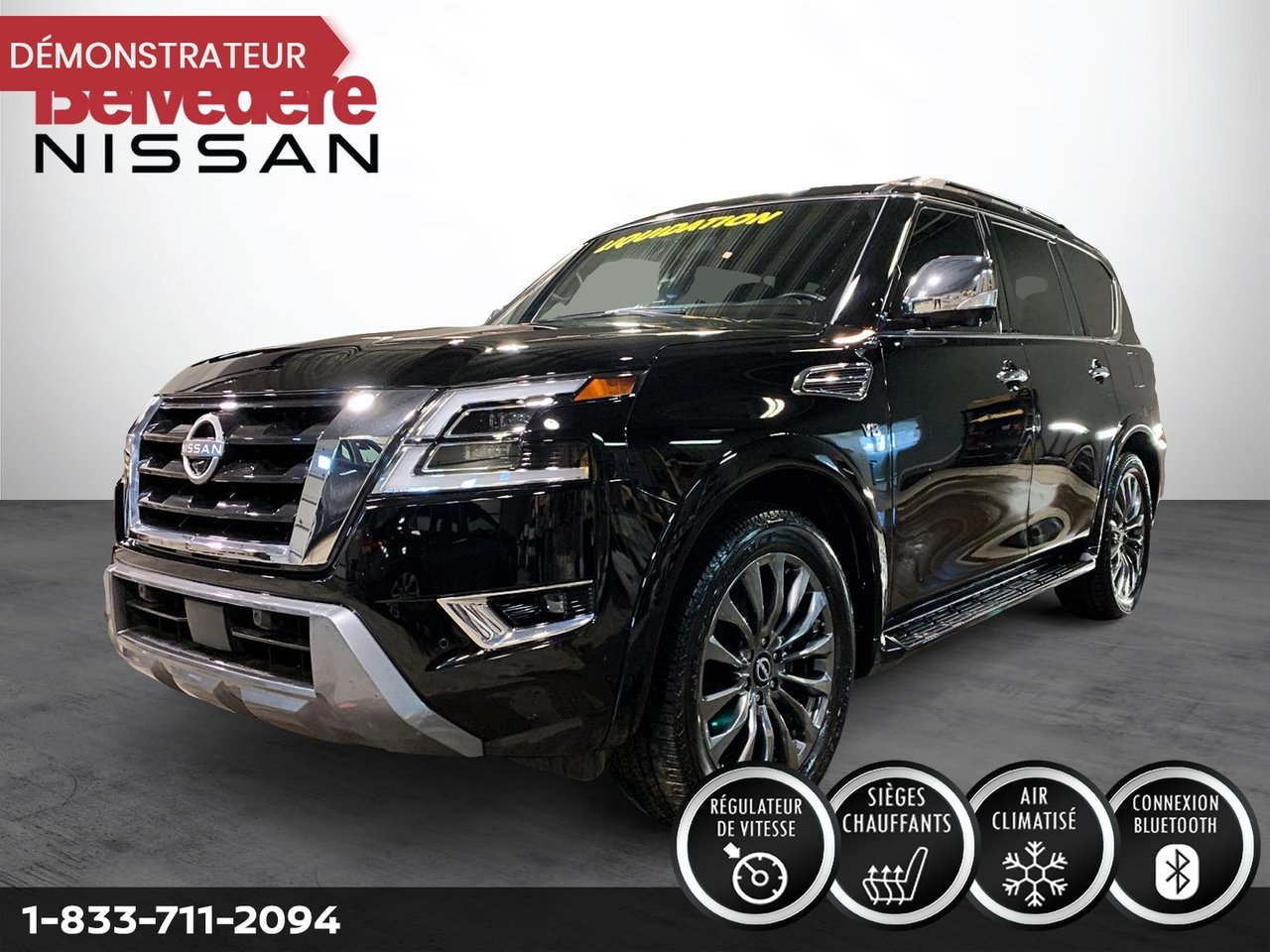 Nissan Armada 2021 PLATINUM 4X4 V8 5.6L SIEGES CAPITAINE TOIT PA