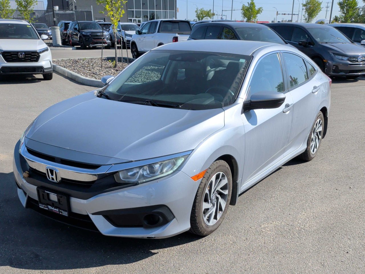 Silver 2018 Honda Civic Sedan Front-Wheel Drive Continuously Variable Transmission