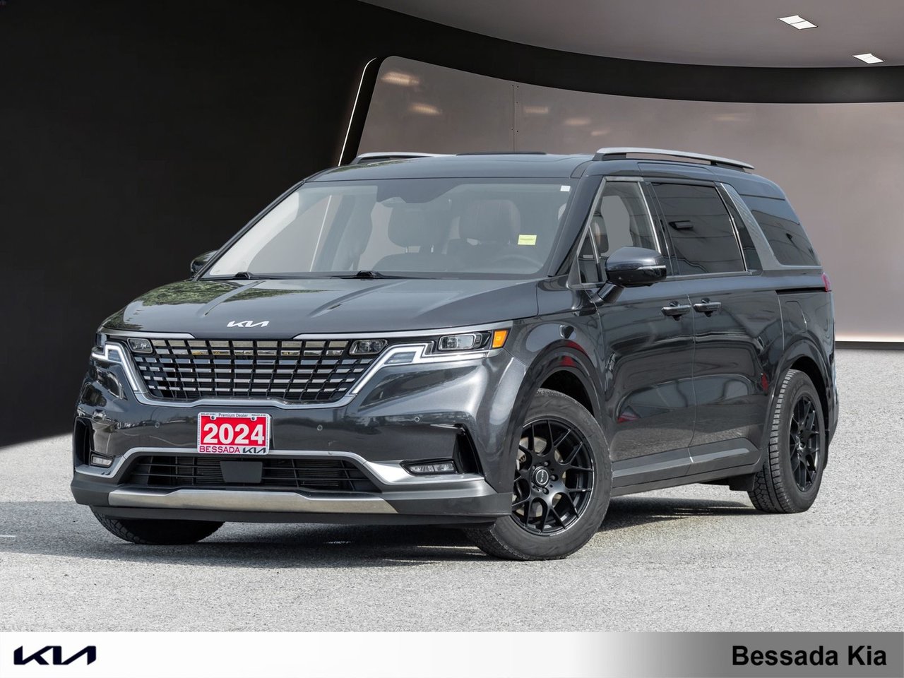 Gray (Thunder Grey) 2024 Kia Carnival Minivan Front-Wheel Drive Automatic