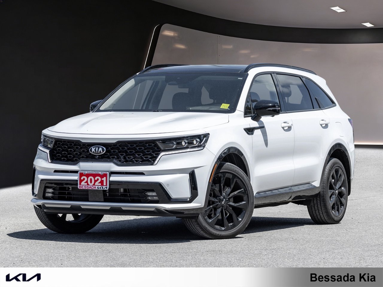 Glacial White (Pearl) 2021 Kia Sorento SX AWD SUV / Crossover All-Wheel Drive Automatic