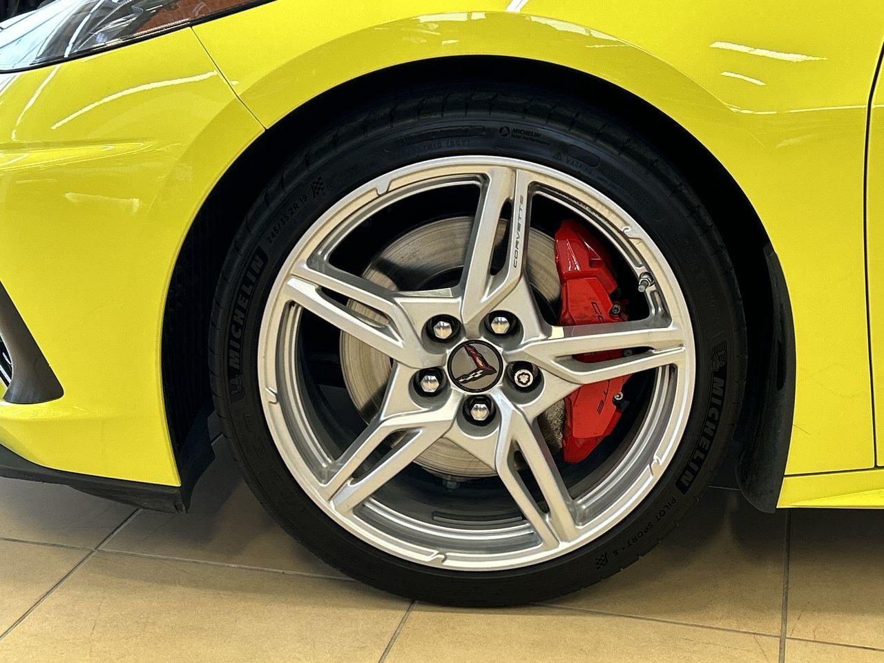 Certified Used 2020 Yellow Chevrolet Coupe Stingray Coupe 2LT image 18