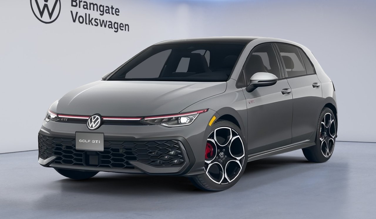 Gray (Moonstone Grey) 2026 Volkswagen Golf GTI Hatchback Front-Wheel Drive Automatic