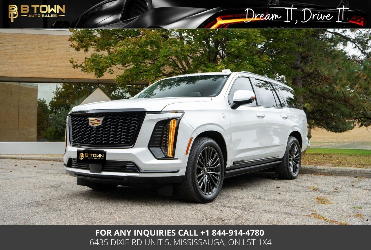 Crystal White Tricoat 2025 Cadillac Escalade SUV / Crossover Four-Wheel Drive Automatic