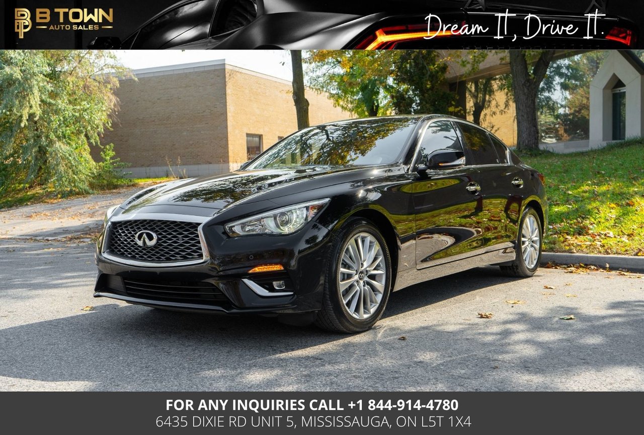Black 2021 INFINITI Q50 Sedan All-Wheel Drive Automatic