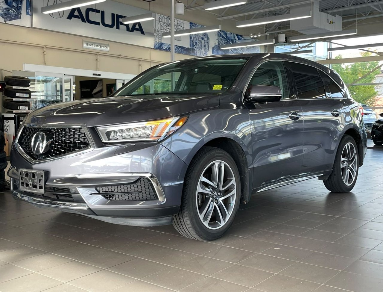 Gray 2018 Acura MDX SUV / Crossover  Automatic