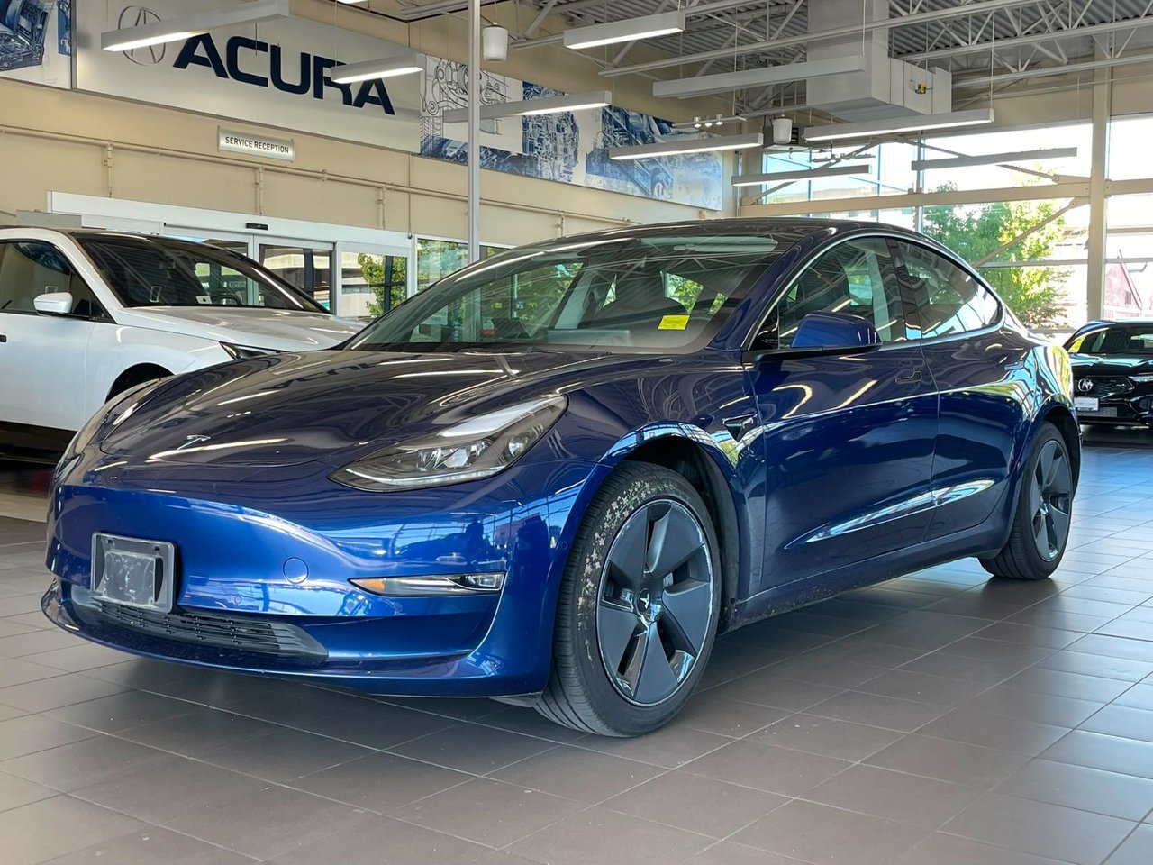 Blue 2022 Tesla Model 3 Sedan Rear-Wheel Drive Automatic