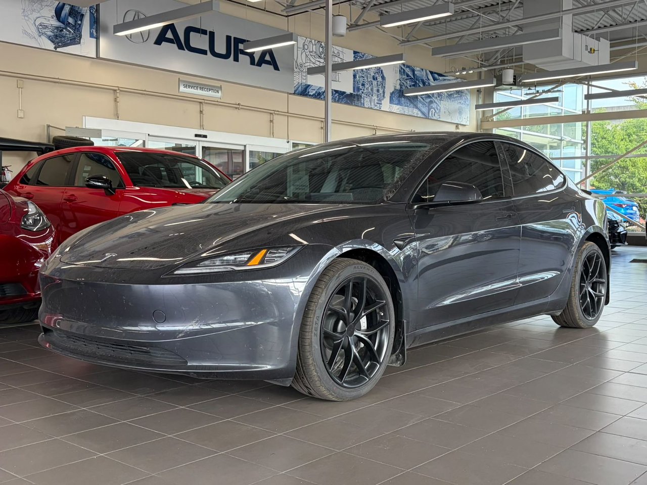 Gray 2025 Tesla Model 3 Sedan All-Wheel Drive Automatic