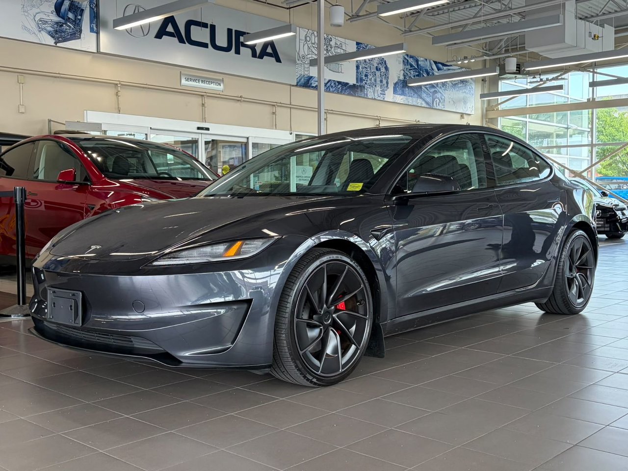 Gray 2025 Tesla Model 3 Sedan All-Wheel Drive Automatic