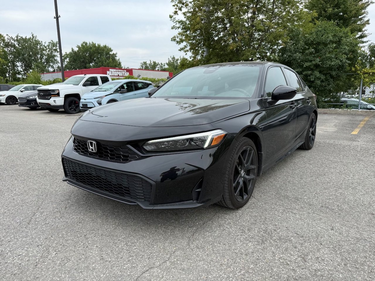 Black 2025 Honda Civic Hybrid Sedan Front-Wheel Drive Continuously Variable Transmission