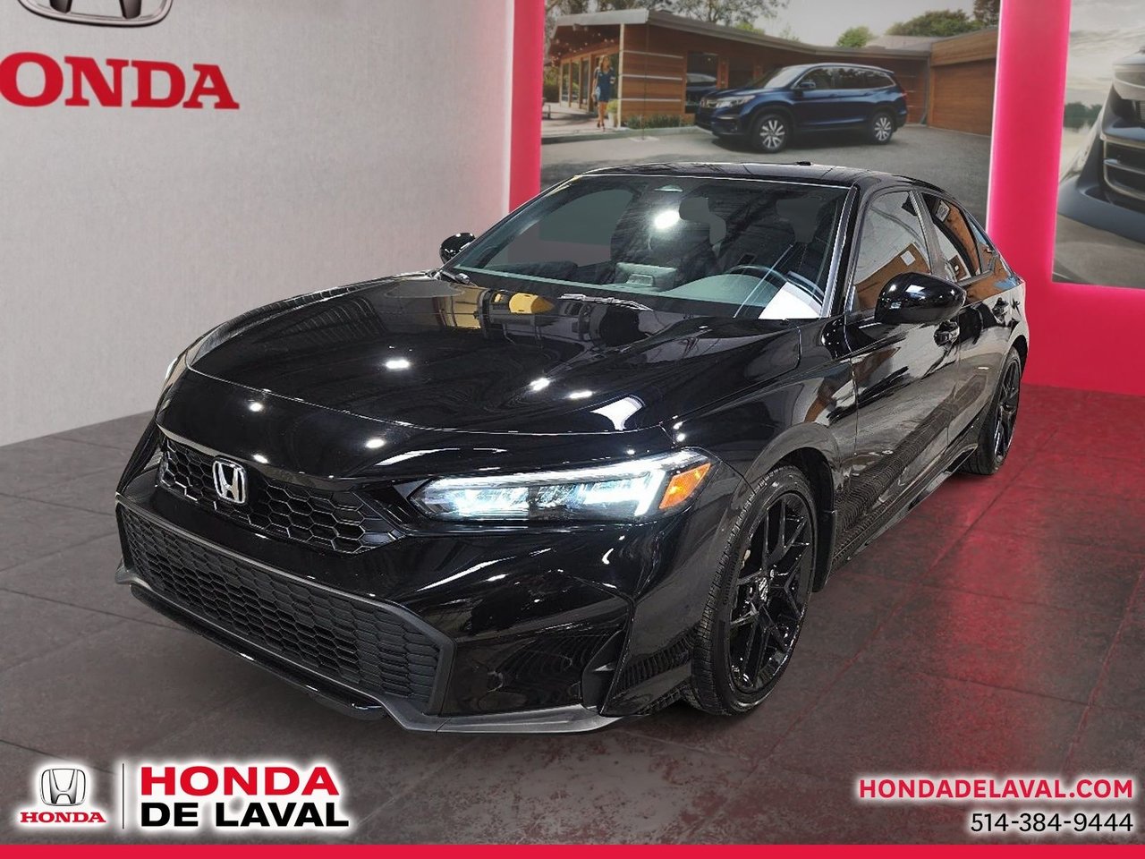 Black 2025 Honda Civic Hybrid Sedan Front-Wheel Drive Continuously Variable Transmission