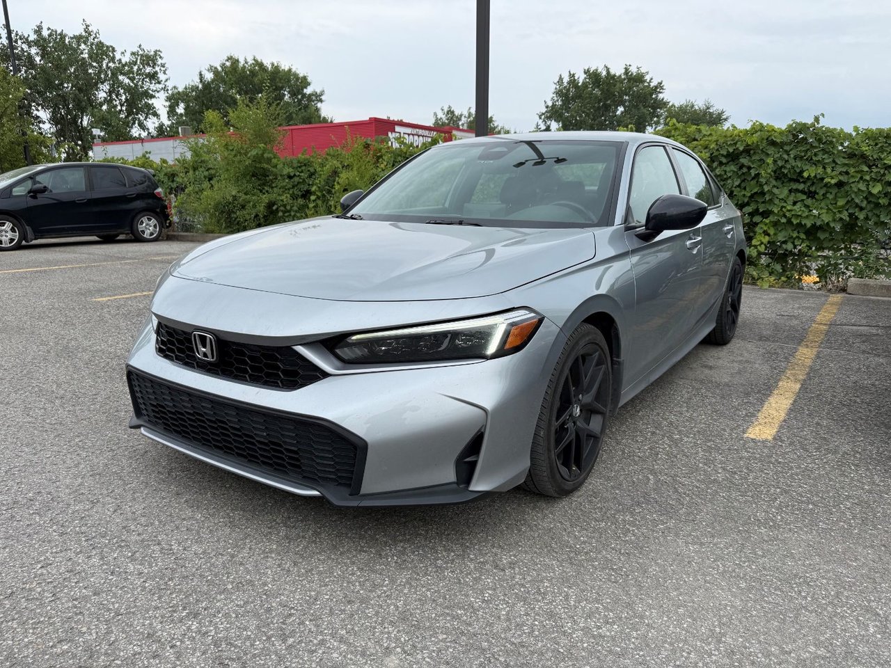 Silver 2025 Honda Civic Hybrid Sedan Front-Wheel Drive Continuously Variable Transmission