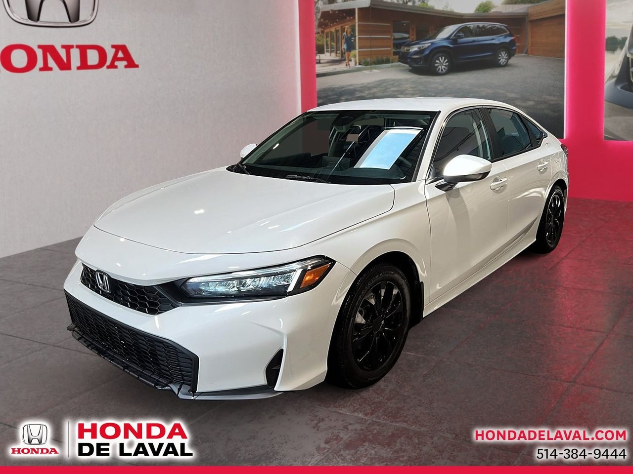 White 2025 Honda Civic Sedan Front-Wheel Drive Continuously Variable Transmission