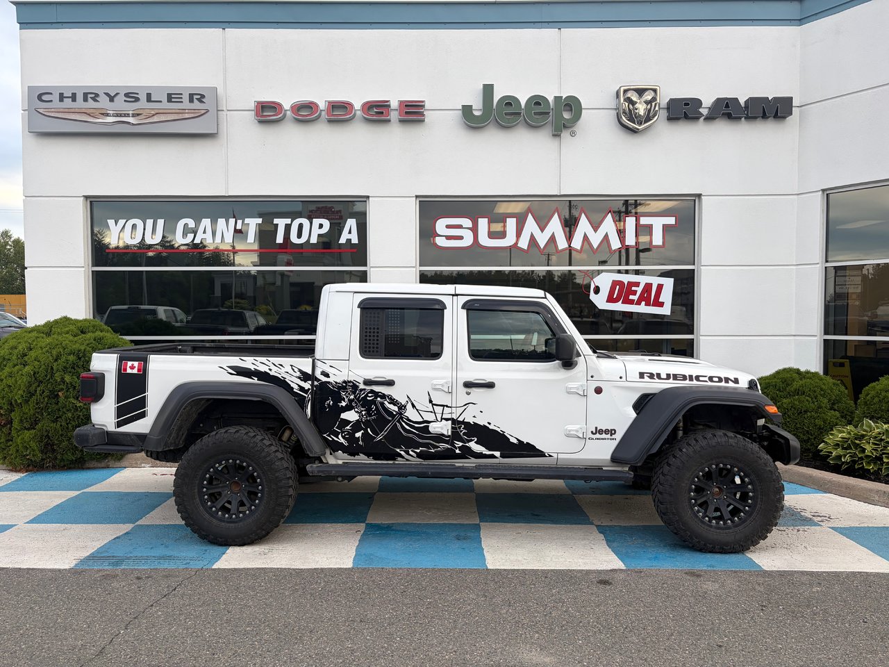 White 2024 Jeep Gladiator Pickup Truck Four-Wheel Drive Automatic