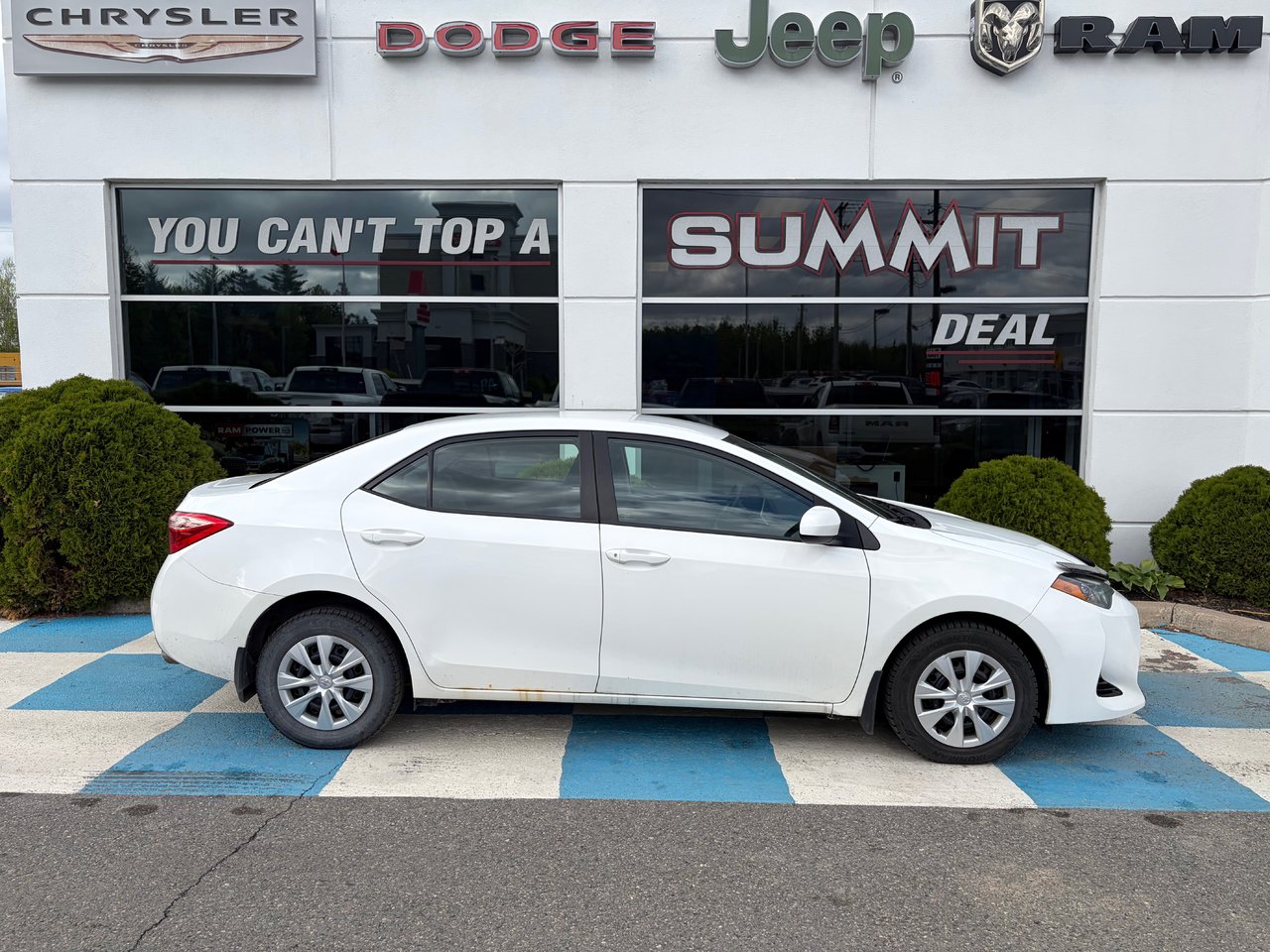 White 2018 Toyota Corolla CE Sedan Continuously Variable Transmission