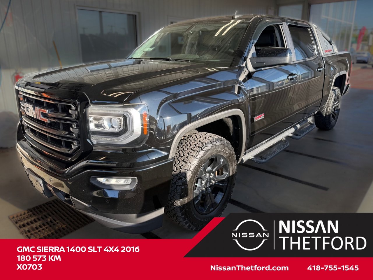 Black 2016 GMC Sierra 1500 Pickup Truck Four-Wheel Drive Automatic