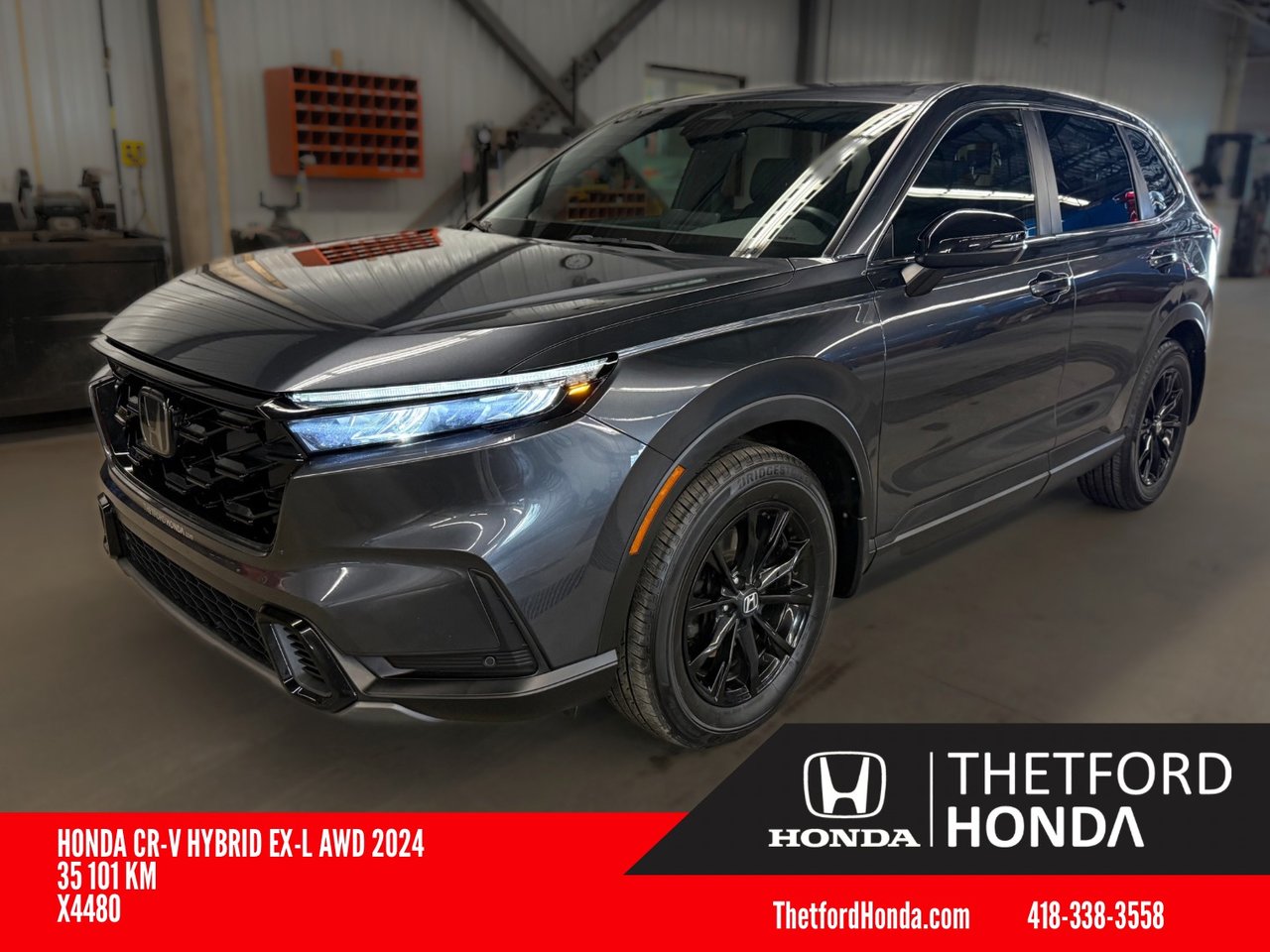 Gray 2024 Honda CR-V Hybrid SUV / Crossover  Continuously Variable Transmission