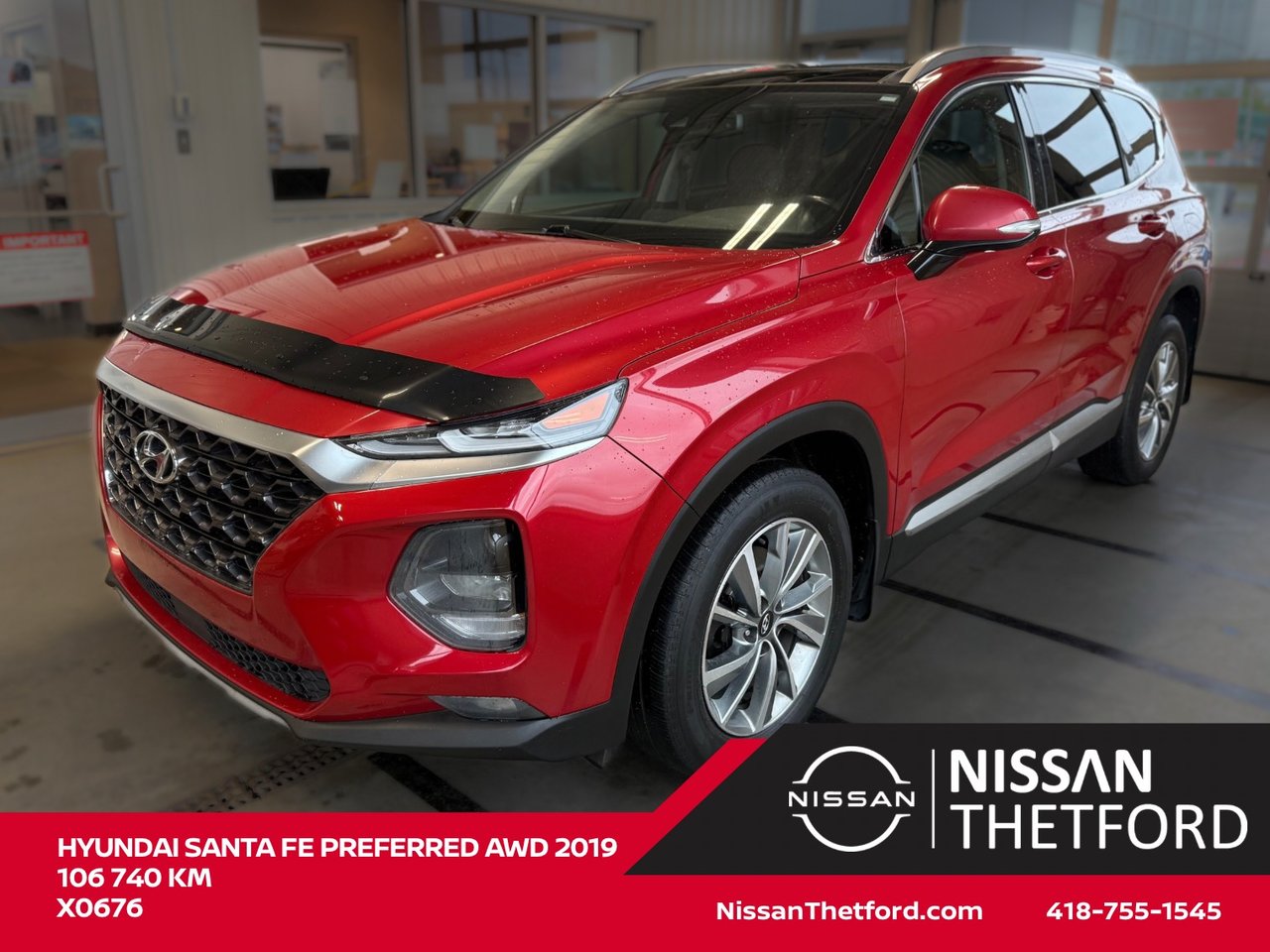 Red 2019 Hyundai Santa Fe SUV / Crossover  Automatic