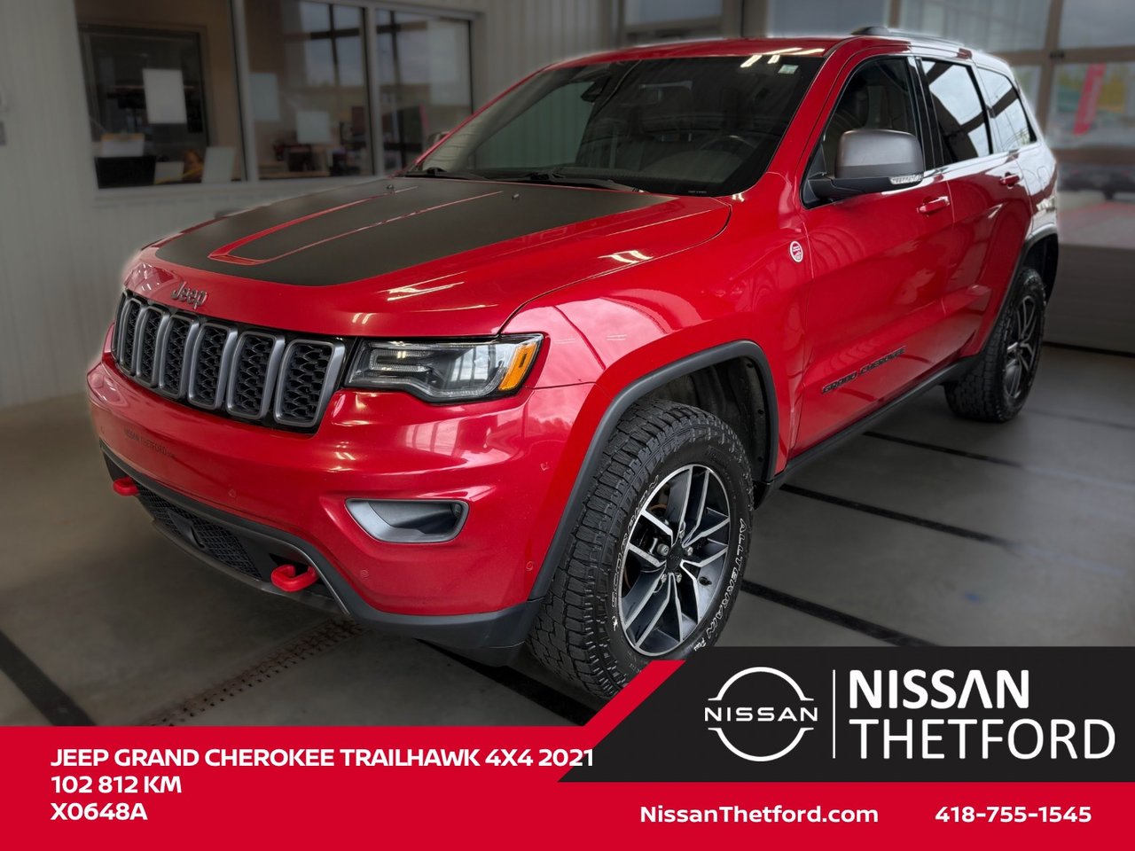 Red 2021 Jeep Grand Cherokee SUV / Crossover Four-Wheel Drive Automatic