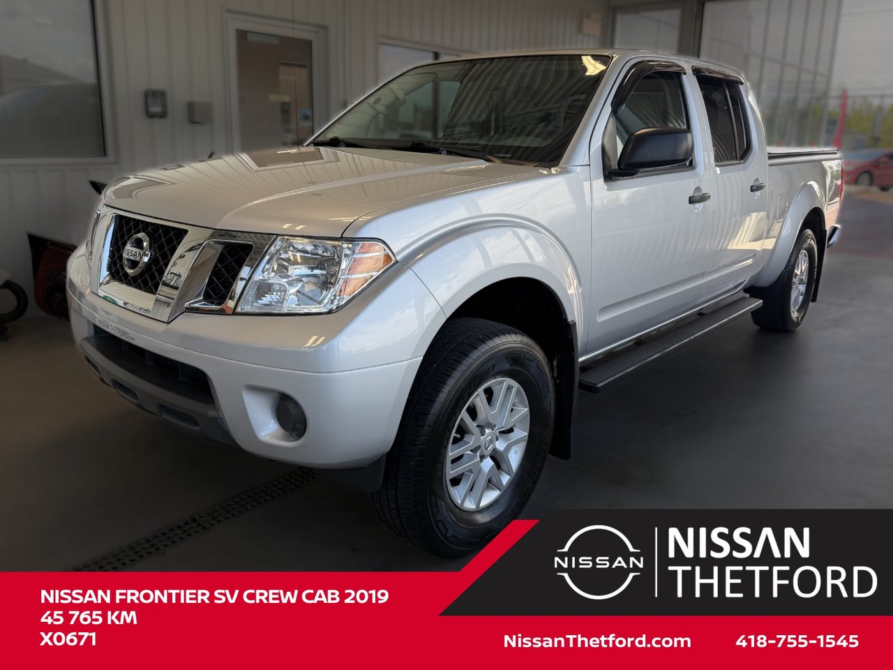 Silver 2019 Nissan Frontier Pickup Truck Four-Wheel Drive Automatic