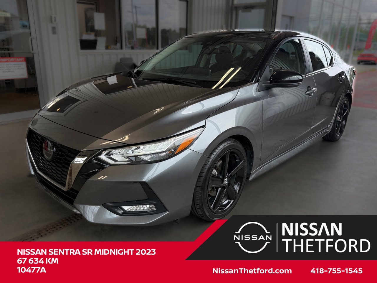 Gray (Grey + Black) 2023 Nissan Sentra Sedan Front-Wheel Drive Continuously Variable Transmission