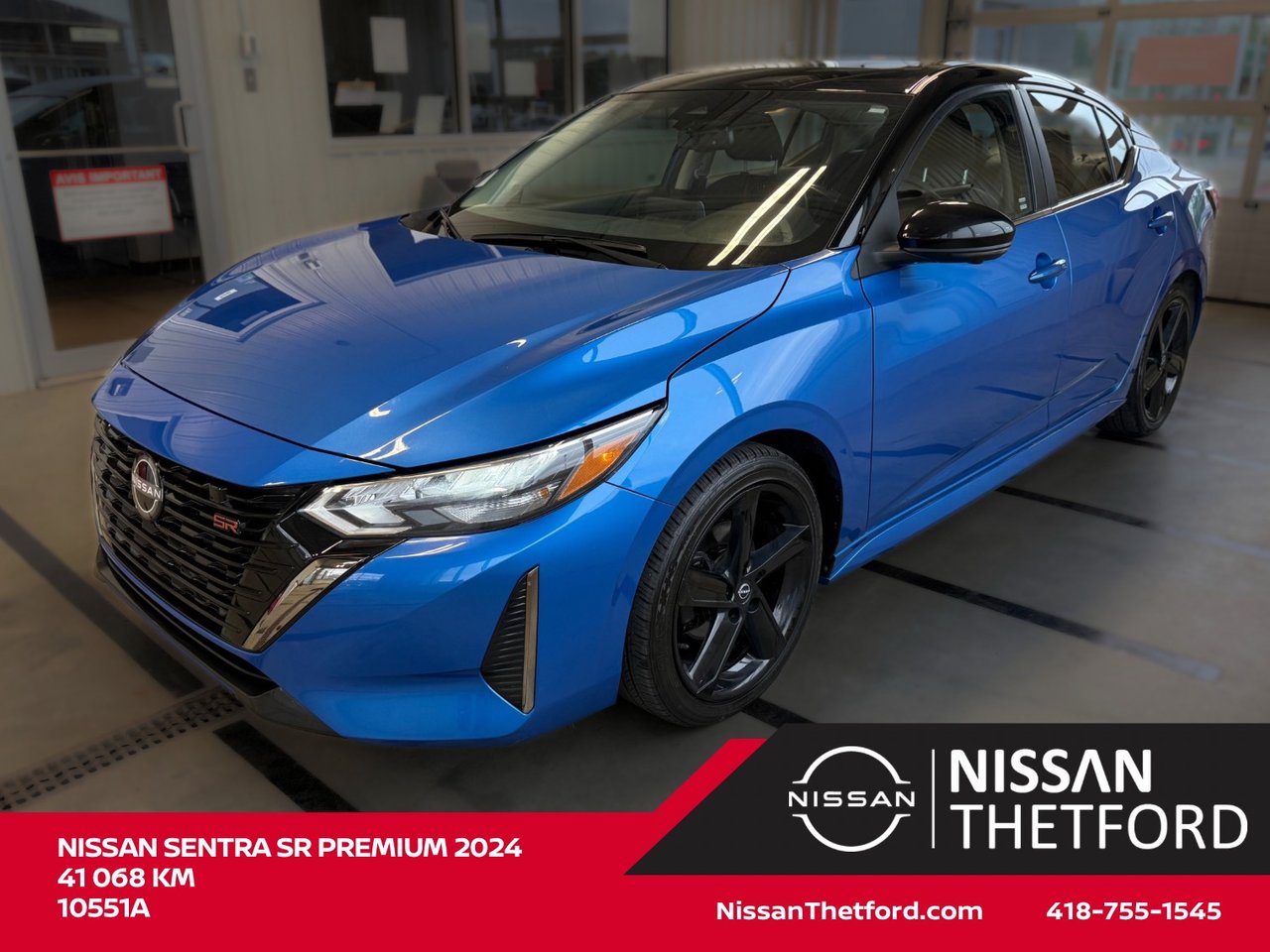 Blue 2024 Nissan Sentra Sedan Front-Wheel Drive Continuously Variable Transmission