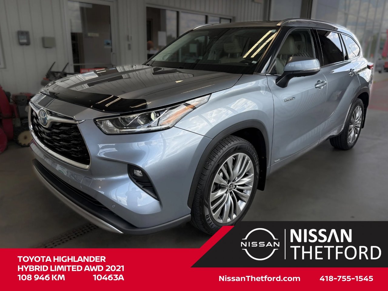 Silver 2021 Toyota Highlander Hybrid SUV / Crossover All-Wheel Drive