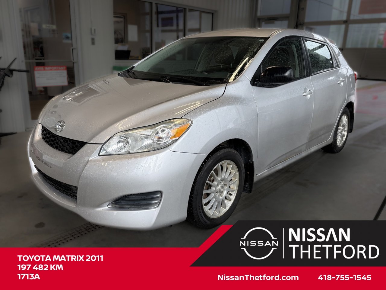 Gray 2011 Toyota Matrix Hatchback Front-Wheel Drive Automatic