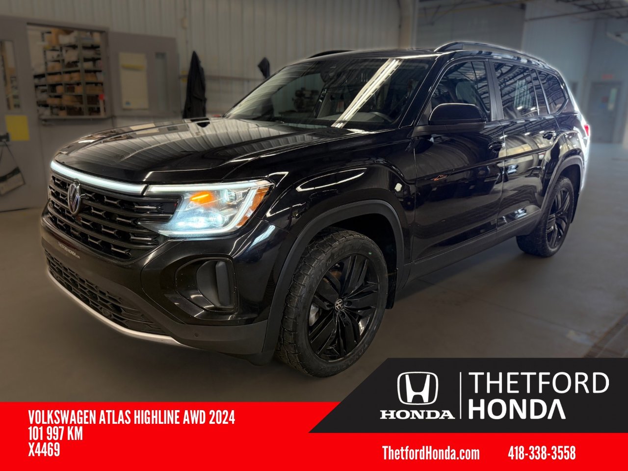 Black 2024 Volkswagen Atlas SUV / Crossover Automatic