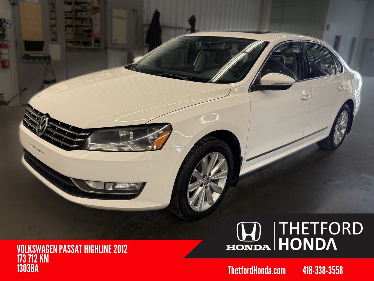 White 2012 Volkswagen Passat Highline Sedan  Automatic