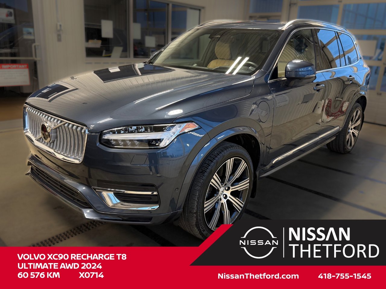 Blue 2024 Volvo XC90 SUV / Crossover All-Wheel Drive Automatic