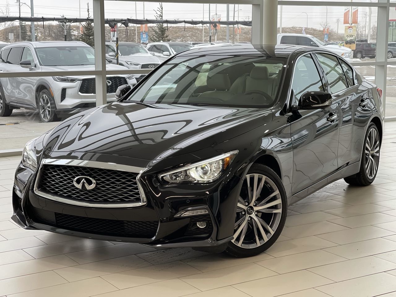 Midnight Black Pearl 2022 INFINITI Q50 Sedan All-Wheel Drive Automatic