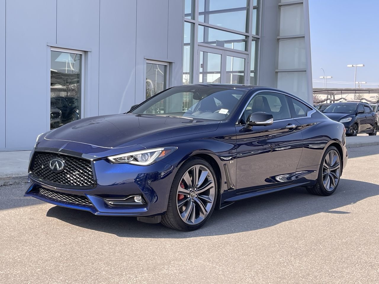 Used 2022 Grand Blue Pearl INFINITI 3.0T Red Sport I-Line image 3